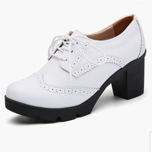 NEW WHITE OXFORD HEELS